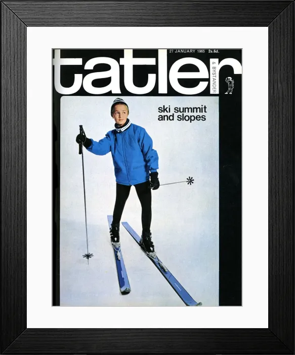 Framed Print : Tatler front cover - ski issue - 1965 Framed Print : Tatler front cover - ski issue - 1965