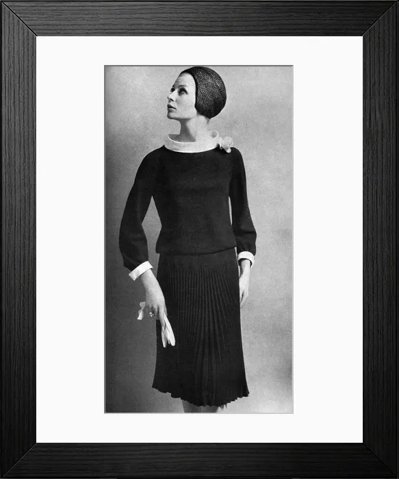 Framed Print : John Cavanagh day dress, 1965 Framed Print : John Cavanagh day dress, 1965