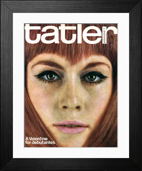 Framed Print : Tatler front cover - a valentine for debutantes 1965 Framed Print : Tatler front cover - a valentine for debutantes 1965