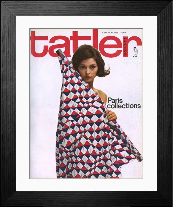 Framed Print : Tatler front cover - Paris Collections - 1965 Framed Print : Tatler front cover - Paris Collections - 1965