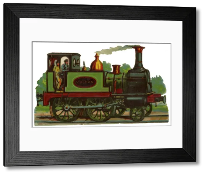 Framed Print : Victorian Scrap, steam engine Framed Print : Victorian Scrap, steam engine