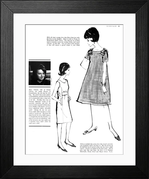 Framed Print : Maternity fashion, 1961 Framed Print : Maternity fashion, 1961