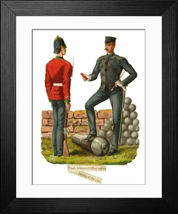 Framed Print : Victorian Scrap, soldiers Framed Print : Victorian Scrap, soldiers