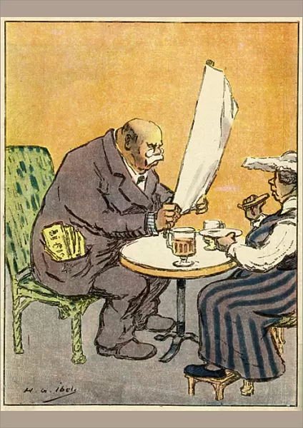 Cartoon, Uneasiness, WW1