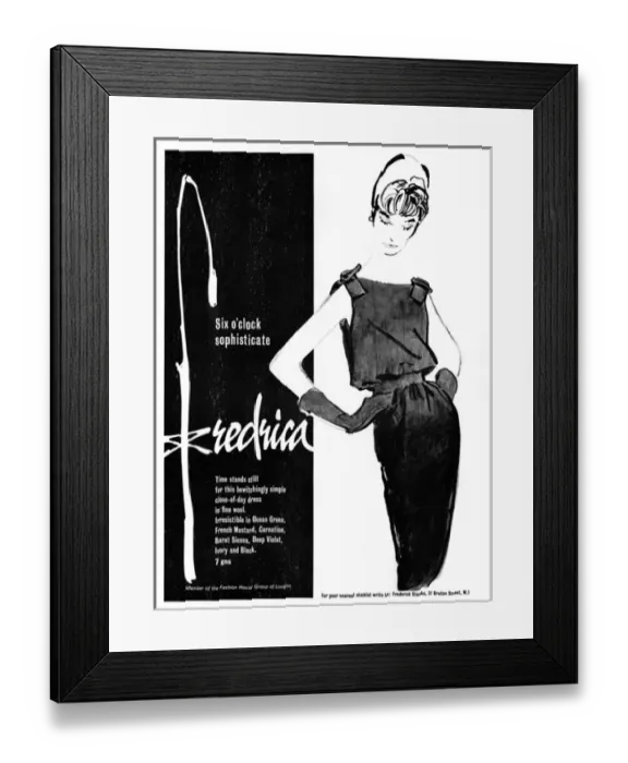 Framed Print : Frederica evening dress, 1961 Framed Print : Frederica evening dress, 1961