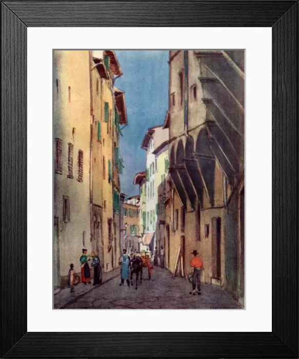 Framed Print : Florence - Via de Vagellai from Piazza S. Jacopo Trafossi Framed Print : Florence - Via de Vagellai from Piazza S. Jacopo Trafossi