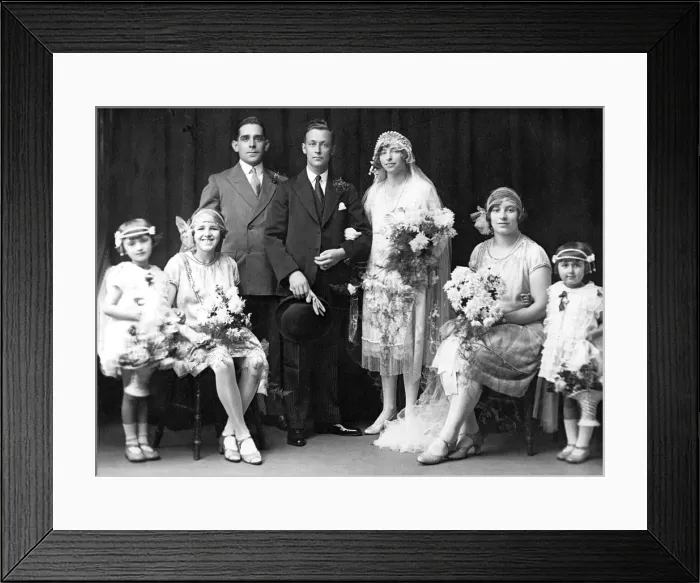 Framed Print : Formal wedding studio photo Framed Print : Formal wedding studio photo