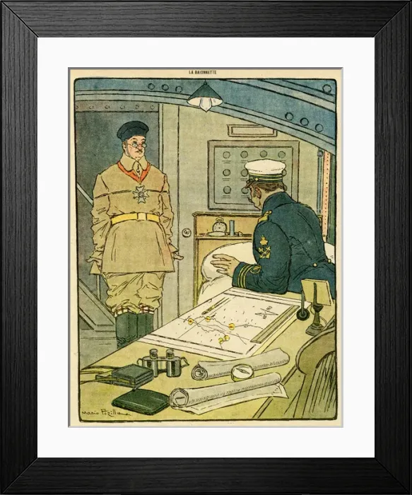 Framed Print : Cartoon, An easy target, WW1 Framed Print : Cartoon, An easy target, WW1