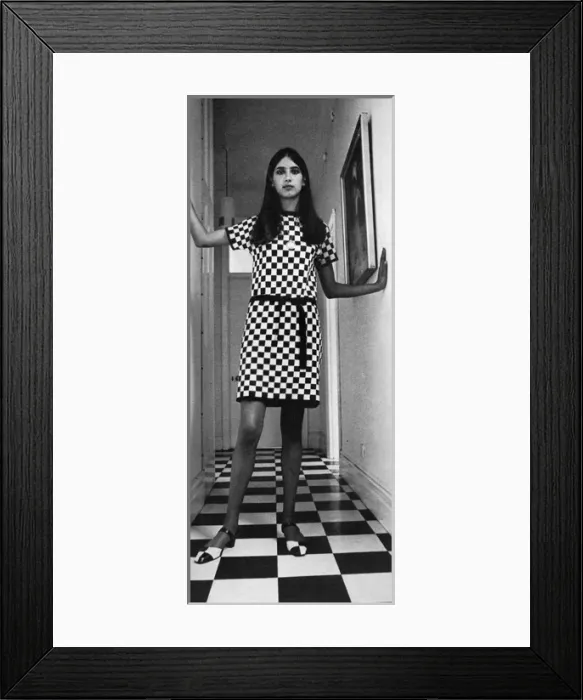 Framed Print : Checked jersey dress from The Shop Framed Print : Checked jersey dress from The Shop