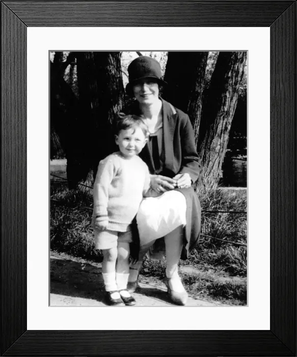 Framed Print : Young mum with her year old son Framed Print : Young mum with her year old son