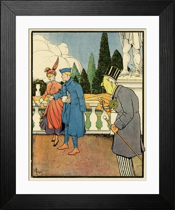 Framed Print : Cartoon, Regrets, WW1 Framed Print : Cartoon, Regrets, WW1