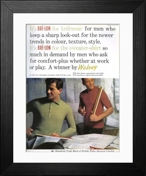 Framed Print : Advertisement for Bri-Lon Knitwear by Wolsey Framed Print : Advertisement for Bri-Lon Knitwear by Wolsey