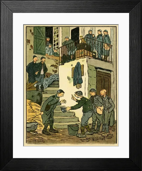 Framed Print : Cartoon, A sensitive man, WW1 Framed Print : Cartoon, A sensitive man, WW1