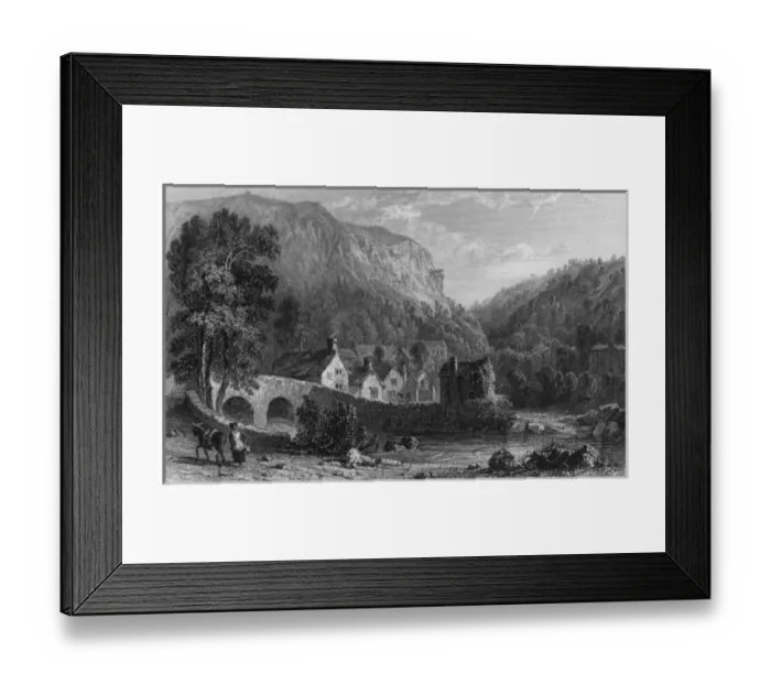 Framed Print : Cottages in a valley at Lynmouth, Devon Framed Print : Cottages in a valley at Lynmouth, Devon