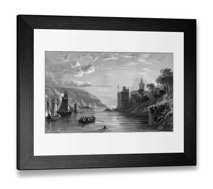 Framed Print : View of Dartmouth Castle and Harbour, Devon Framed Print : View of Dartmouth Castle and Harbour, Devon