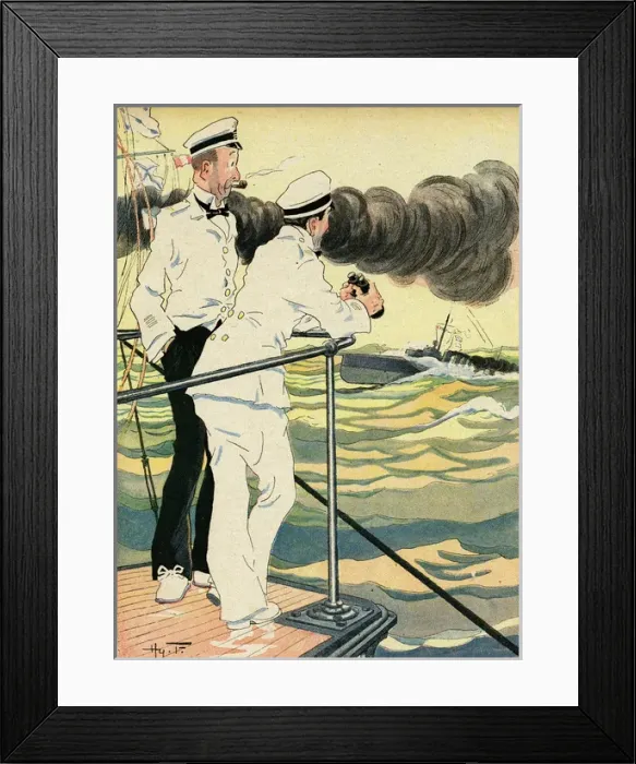 Framed Print : Cartoon, Guarding Salonika, WW1