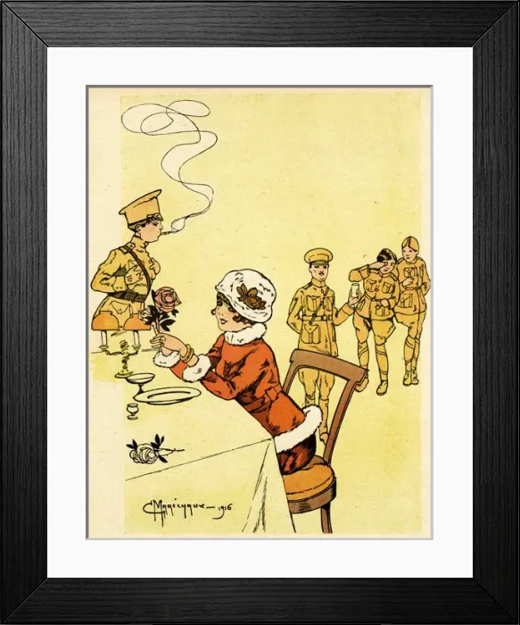 Framed Print : Cartoon, Epic song, WW1 Framed Print : Cartoon, Epic song, WW1