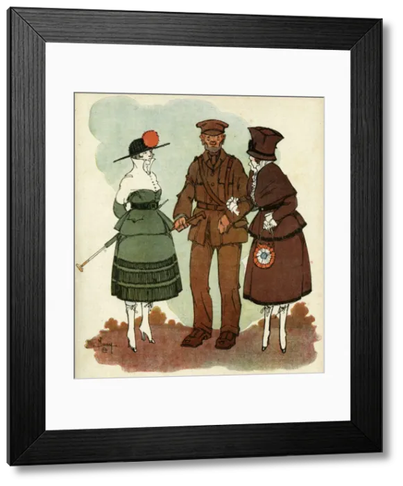 Framed Print : Cartoon, Humour, WW1 Framed Print : Cartoon, Humour, WW1