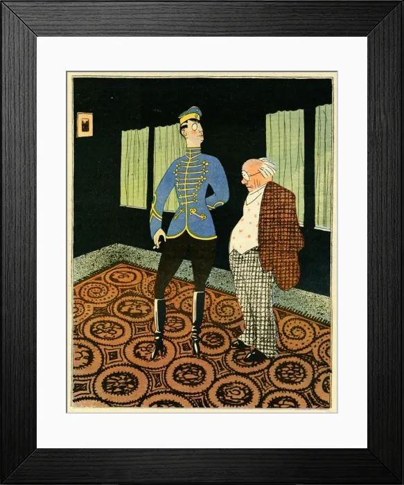 Framed Print : Cartoon, Its all about understanding each other, WW1 Framed Print : Cartoon, Its all about understanding each other, WW1