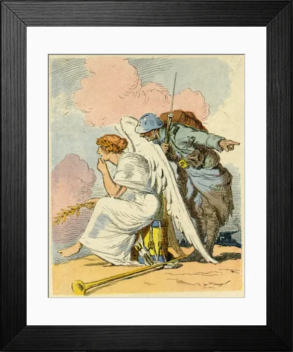 Framed Print : Cartoon, Peace, WW1 Framed Print : Cartoon, Peace, WW1