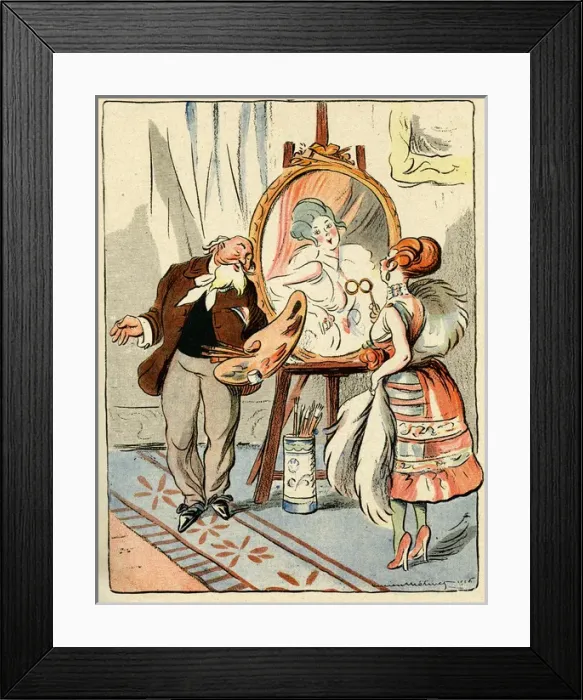 Framed Print : Cartoon, Art in 1916, WW1 Framed Print : Cartoon, Art in 1916, WW1