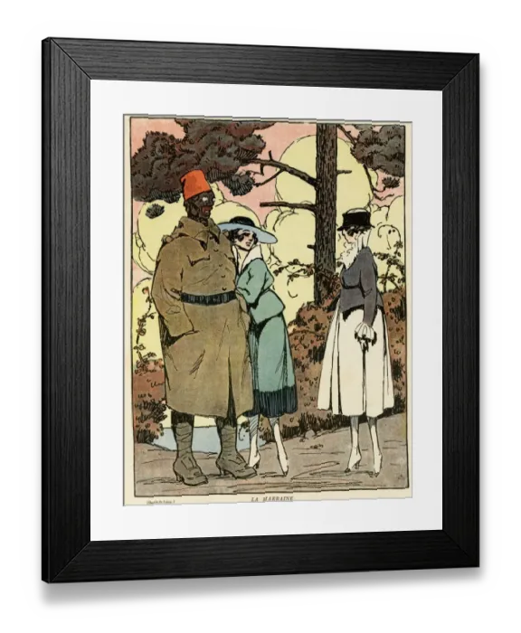 Framed Print : Cartoon, The godmother, WW1 Framed Print : Cartoon, The godmother, WW1