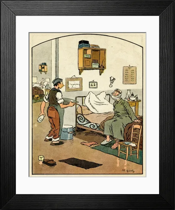 Framed Print : Cartoon, On the eve of repatriation, WW1 Framed Print : Cartoon, On the eve of repatriation, WW1