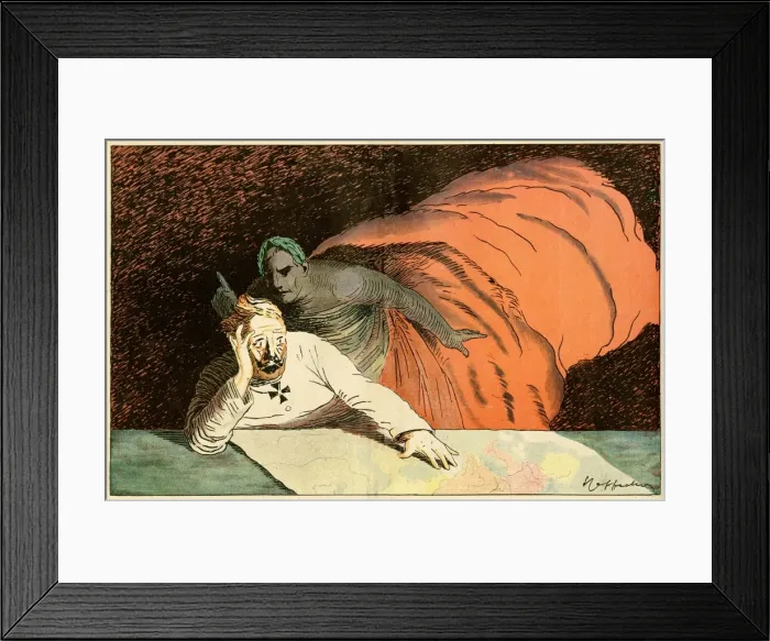 Framed Print : Cartoon, The vision, WW1 Framed Print : Cartoon, The vision, WW1