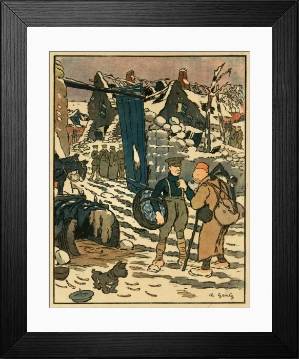 Framed Print : Cartoon, Methodical training, WW1 Framed Print : Cartoon, Methodical training, WW1