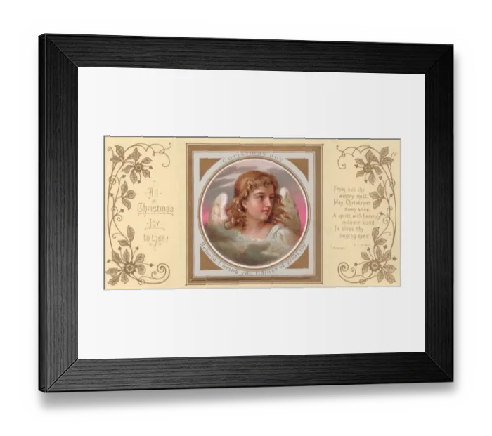 Framed Print : Angel on a Christmas card Framed Print : Angel on a Christmas card