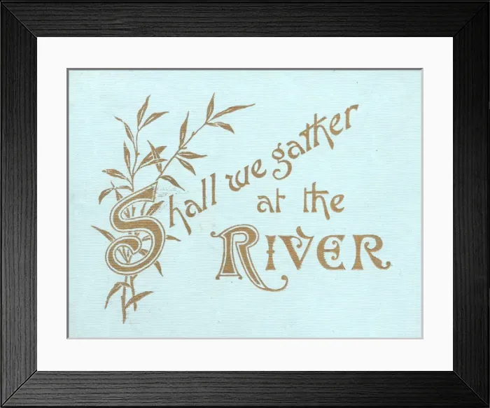 Framed Print : Booklet cover, Shall We Gather At The River Framed Print : Booklet cover, Shall We Gather At The River