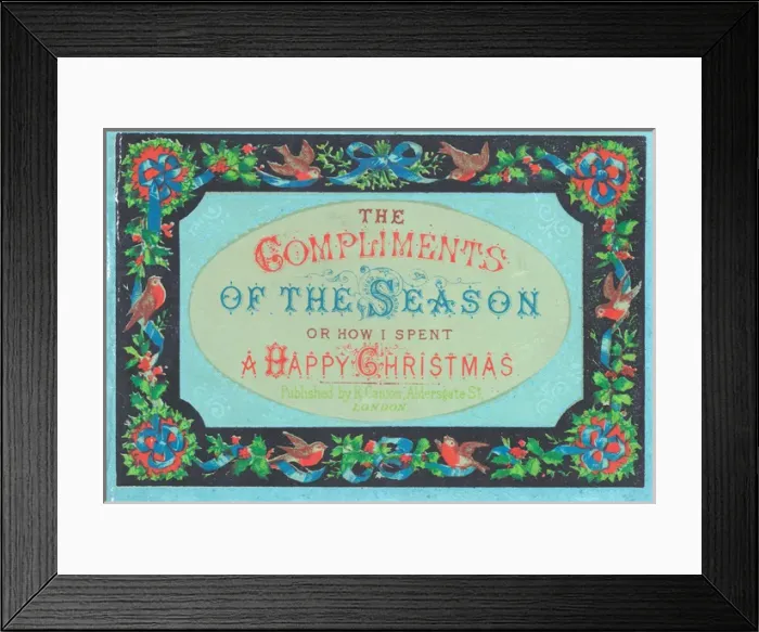 Framed Print : Booklet cover, Compliments of the Season Framed Print : Booklet cover, Compliments of the Season