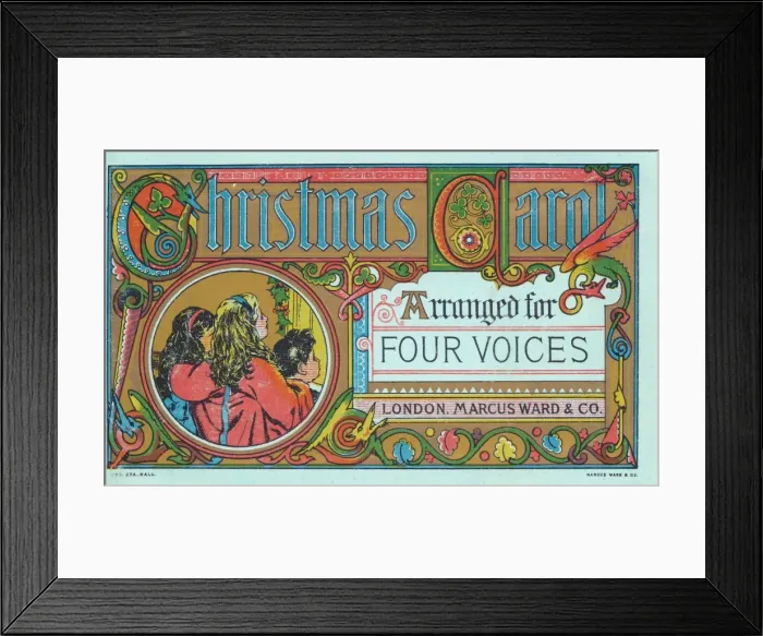 Framed Print : Booklet cover, Christmas Carol arranged for four voices Framed Print : Booklet cover, Christmas Carol arranged for four voices