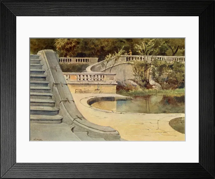 Framed Print : Nimes, Roman Baths, France Framed Print : Nimes, Roman Baths, France