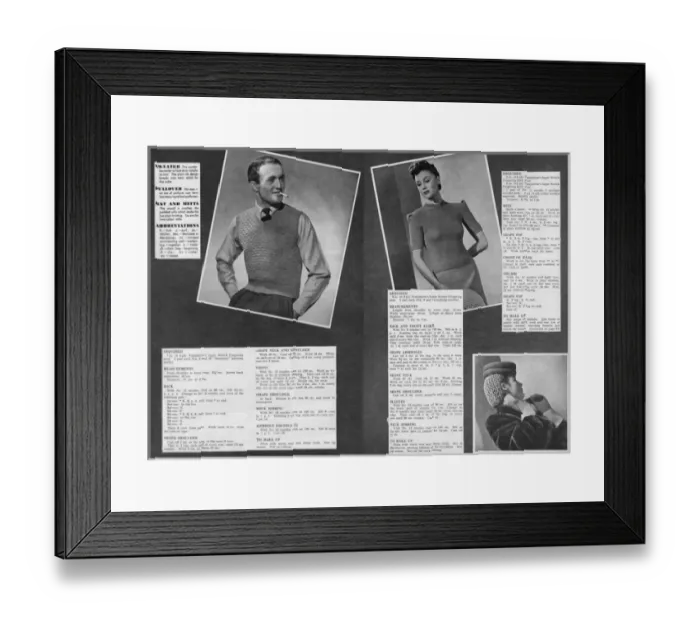 Framed Print : Wartime knitting section, Britannia and Eve, 1940 Framed Print : Wartime knitting section, Britannia and Eve, 1940