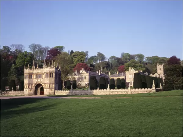 Gatehouse and house, Lanhydrock House, Cornwall