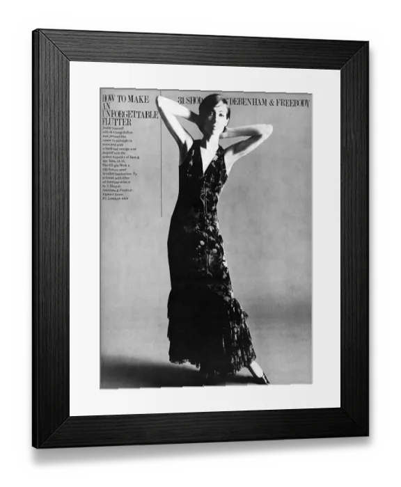 Framed Print : Jane and Jane evening dress from Debenham and Freebody, 1965 Framed Print : Jane and Jane evening dress from Debenham and Freebody, 1965