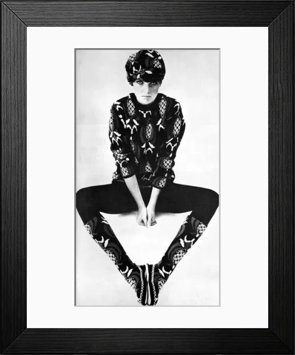 Framed Print : Sweater, cap and slipper socks from Neatawear, 1965 Framed Print : Sweater, cap and slipper socks from Neatawear, 1965