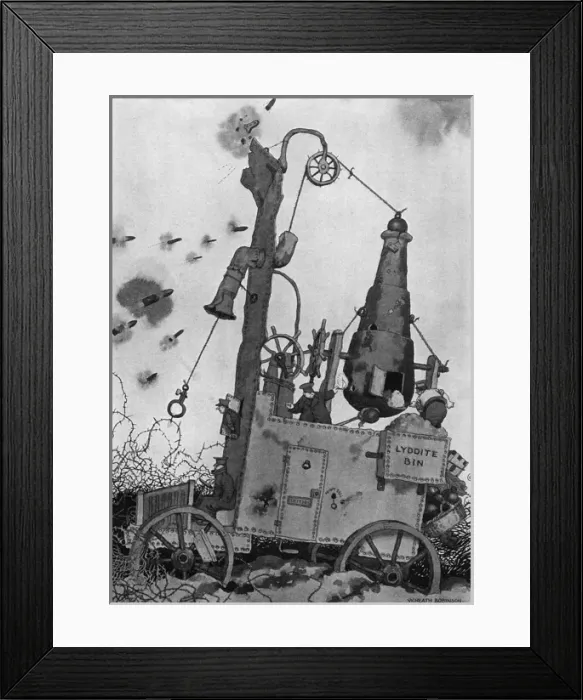 Framed Print : Rejected by the Inventions Board - Heath Robinson WW1 Framed Print : Rejected by the Inventions Board - Heath Robinson WW1
