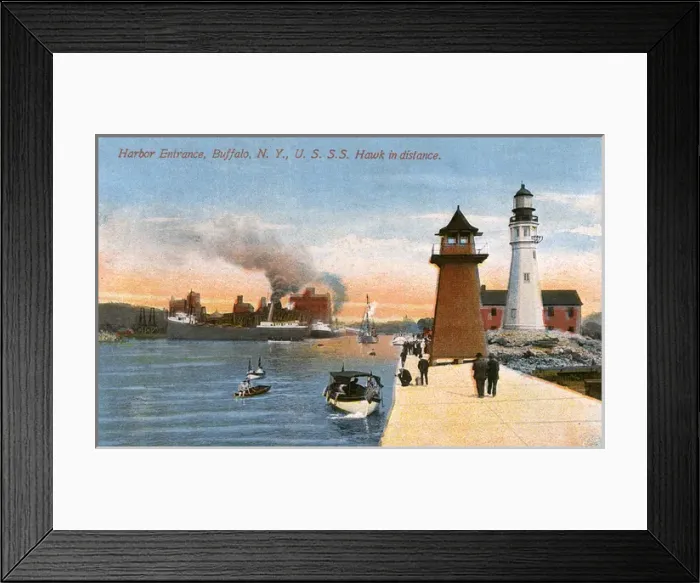 Framed Print : Harbour entrance, Buffalo, New York State, USA Framed Print : Harbour entrance, Buffalo, New York State, USA