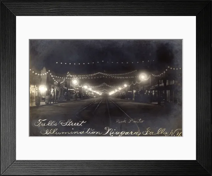 Framed Print : Falls Street at night, Niagara Falls, New York State, USA Framed Print : Falls Street at night, Niagara Falls, New York State, USA