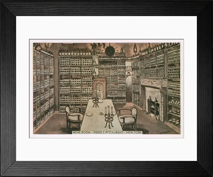 Framed Print : Wine Room, Pierres Restaurant, New York City, USA Framed Print : Wine Room, Pierres Restaurant, New York City, USA