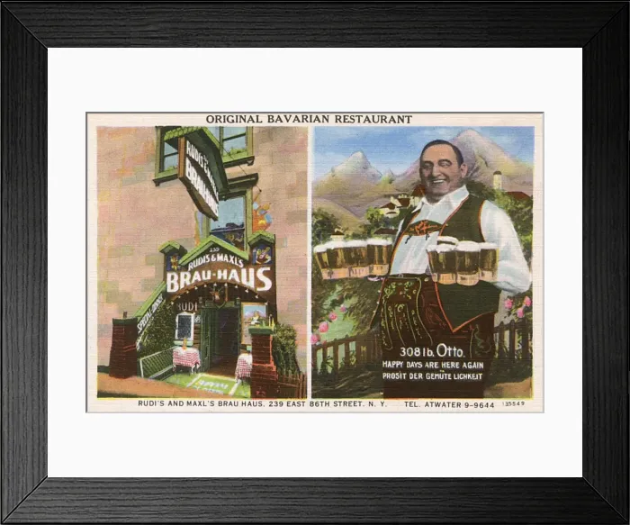Framed Print : Original Bavarian Restaurant, New York City, USA Framed Print : Original Bavarian Restaurant, New York City, USA
