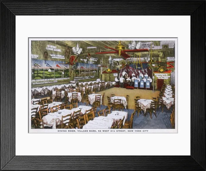 Framed Print : Village Barn Restaurant, New York City, USA