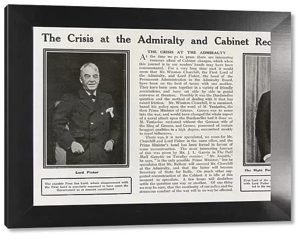 Crisis at the Admiralty; Lord Fisher and Winston Churchill