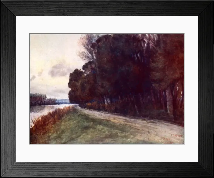 Framed Print : Spring Evening on the Banks iof the River Arno, looking west Framed Print : Spring Evening on the Banks iof the River Arno, looking west