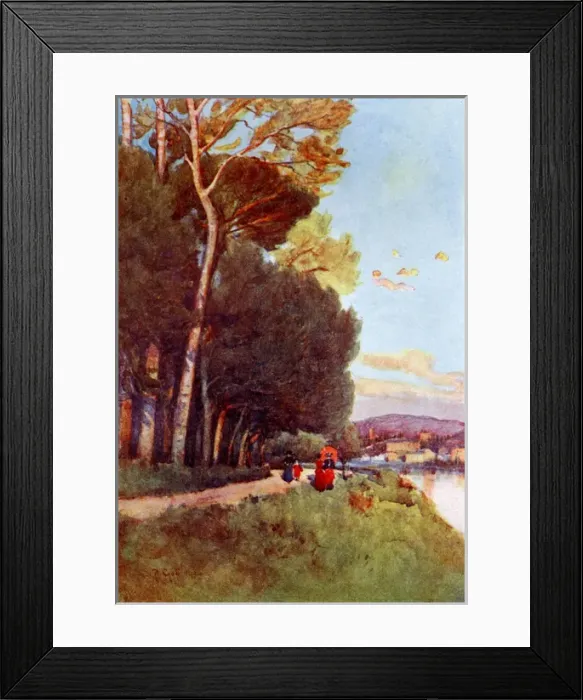 Framed Print : A walk along the river in the Cascine, toward San Miniato Framed Print : A walk along the river in the Cascine, toward San Miniato