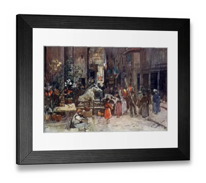 Framed Print : Mercate Nuevo, Florence, Italy before demolition of Ghetto Framed Print : Mercate Nuevo, Florence, Italy before demolition of Ghetto