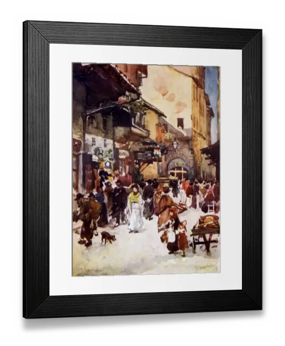 Framed Print : Mercato Vecchio, Florence - before the demolition of Ghetto Framed Print : Mercato Vecchio, Florence - before the demolition of Ghetto