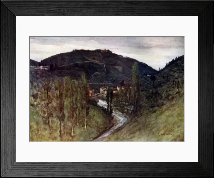 Framed Print : Valley of the Mugnone, below Fiesole, with Monte Rinaldini Framed Print : Valley of the Mugnone, below Fiesole, with Monte Rinaldini